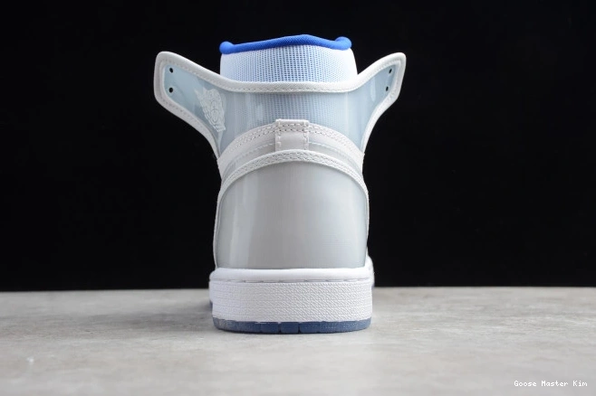 CK6637-104 Racer Air Blue Jordan 1 Zoom High White Retro 0726